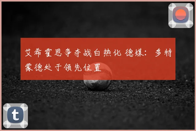 艾希霍恩争夺战白热化 德媒：多特蒙德处于领先位置